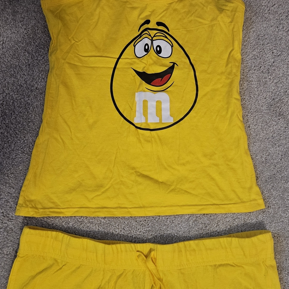 M&M'S Bright Yellow Character Pajama Top & Bottoms